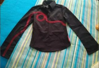 Camisa Desigual Negra con Detalles Rojos