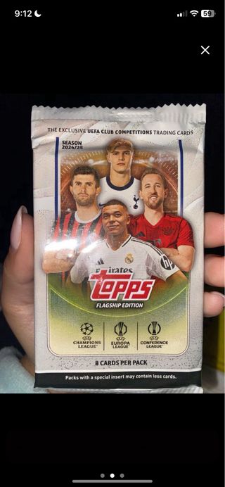 50 Sobres de cromos de fútbol Topps