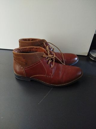 Botines de piel marrones talla 42