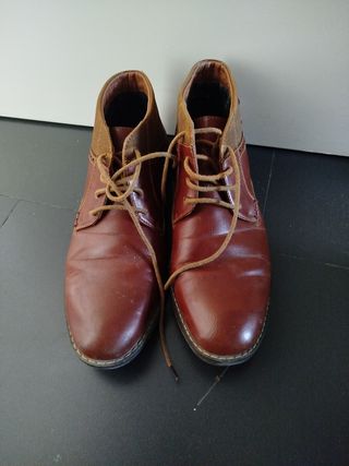 Botines de piel marrones talla 42