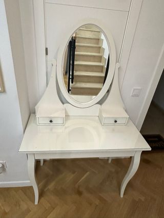 Tocador IKEA HEMNES Blanco y Cristal