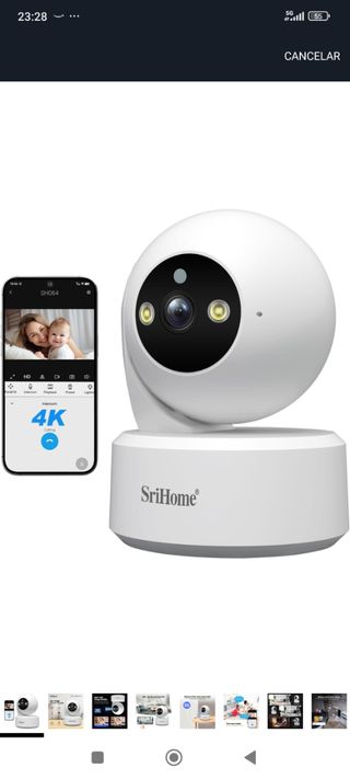 SriHome Cámara Vigilancia Wifi IP