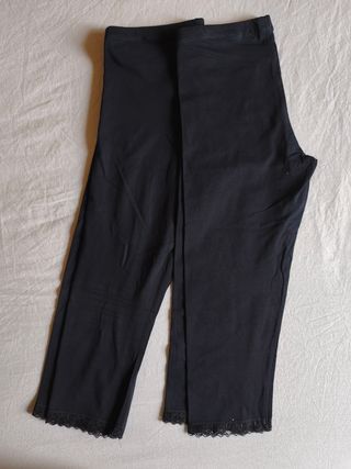 Leggings donna pizzo nero