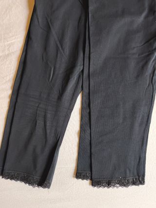 Leggings donna pizzo nero