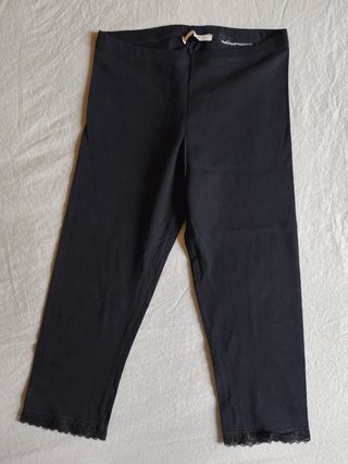 Leggings donna pizzo nero