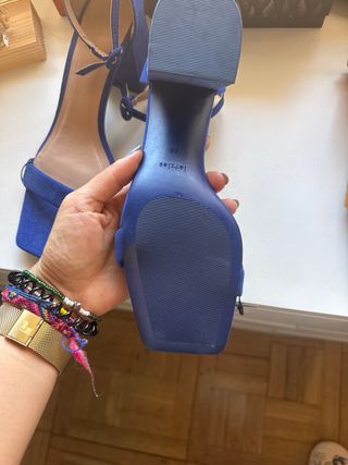 Sandalias Lefties azul tacón talla 39