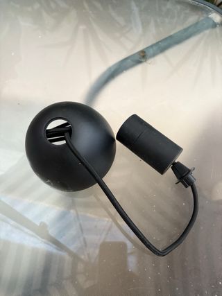 Lámpara de techo roja de tela