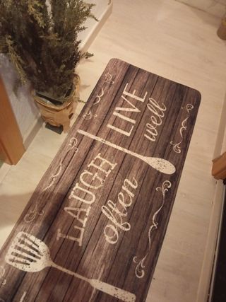 Alfombra de cocina Live Laugh Eat Goo.60X175