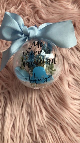 Bola Navidad Personalizada Flores Secas