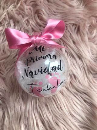 Bola Navidad Personalizada Flores Secas