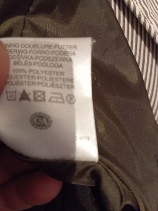 Chaqueta beige  y Marrón con rayas 