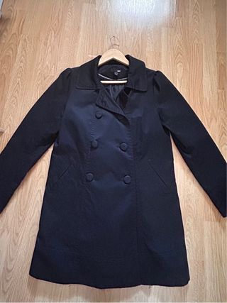Gabardina H&M Negra Talla 40