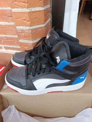 Zapatillas Puma Altas Negras y Azules