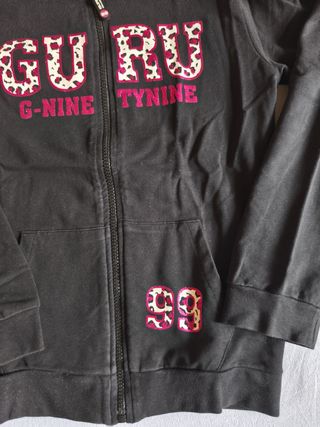 Tuta bambina Guru nera con stampa