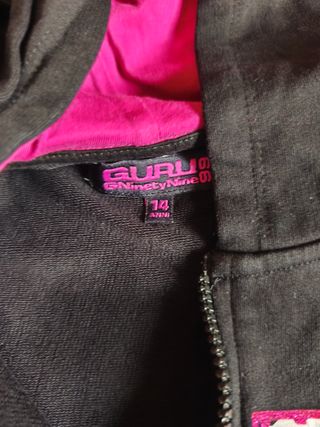 Tuta bambina Guru nera con stampa