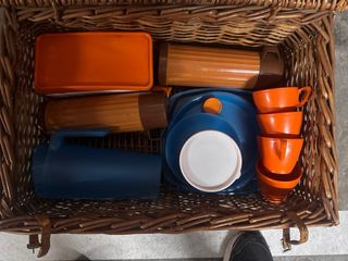 Cesta Mimbre Picnic Marrón