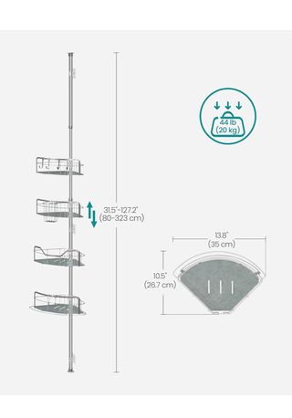 Estante de ducha para baño SONGMICS