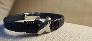 Pulsera Lotus Hombre Acero Negra