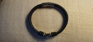 Pulsera Lotus Hombre Acero Negra