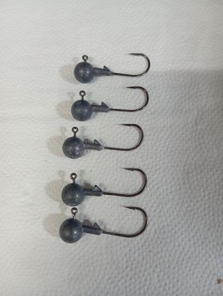5 cabezas plomadas Damiki Rig 10gr Anzuelo 4/0