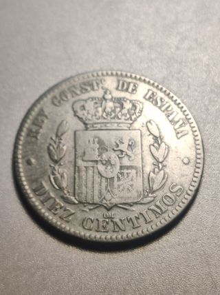 Moneda 10 Céntimos Alfonso XII 1878