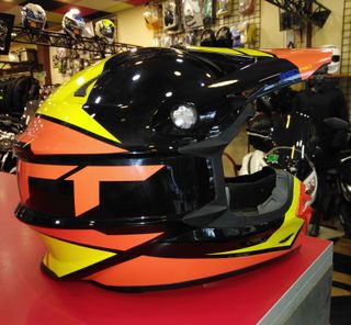 Casco de Moto 350 PRO Negro Naranja