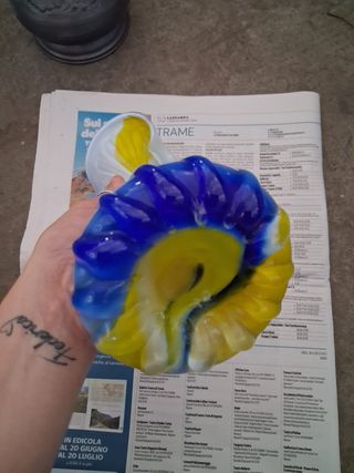 Vaso in vetro soffiato di Murano