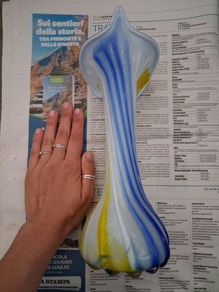 Vaso in vetro soffiato di Murano