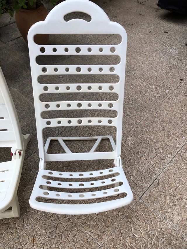 2 Sillas de Playa Blancas Plegables