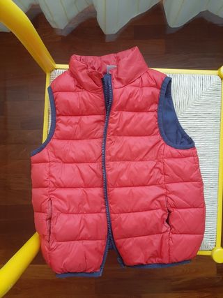 Gilet imbottito rosso per bambino