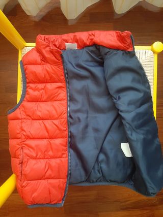 Gilet imbottito rosso per bambino
