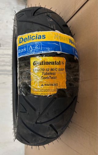 NEUMÁTICO SUELTO NUEVO 120 70 12 CONTINENTAL 