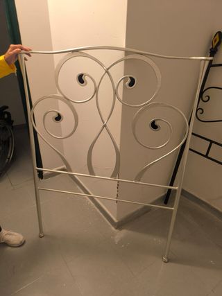 Cabecero de forja plata 90cm