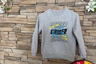 Felpa bambino Gamer grigia