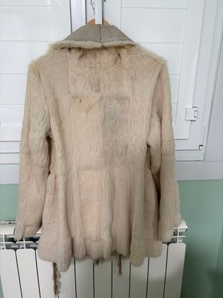 Abrigo de piel de conejo mujer