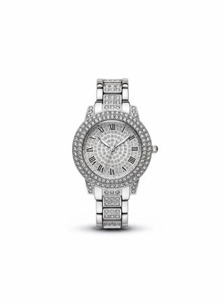 Reloj Plateado Adiamantado para mujer