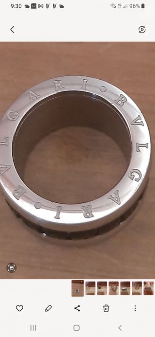 Anillo Bulgari Plata Unisex
