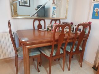 Conjunto Muebles Salón Madera Maciza Nogal