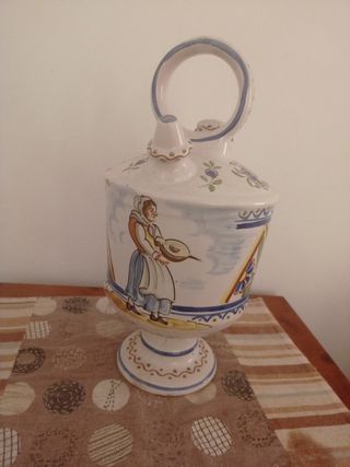 Jarrón decorativo cerámica multicolor