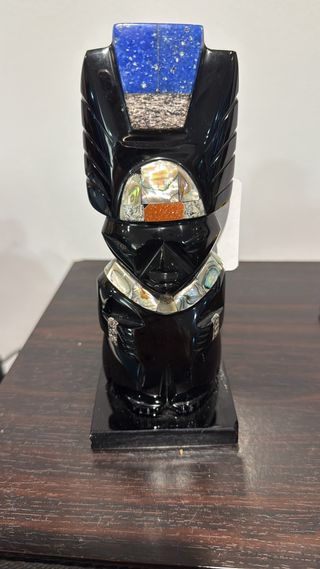 FIGURA AZTECA NEGRA PIEDRA