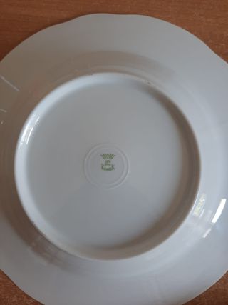 Set 6 Piatti Porcellana Fiori Rosa Bianco