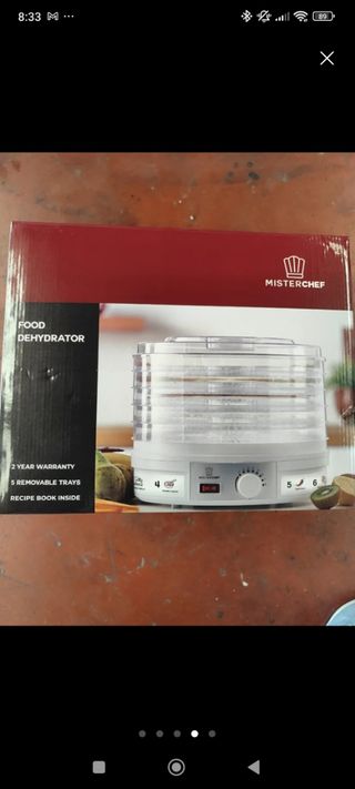 Deshidratadora de alimentos, nueva