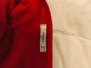 Falda midi Mango roja talla 36