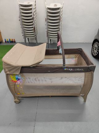 Parque cuna con colchón viscoelástico