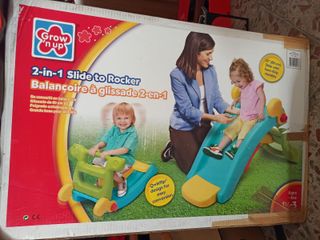 Tobogán y balancín infantil 2 en 1