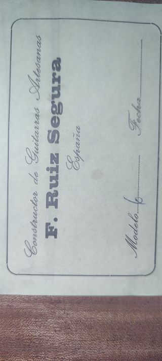 Guitarra Española artesanal de F. Ruiz Segura