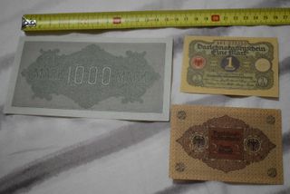 Lote de 3 billetes antiguos Alemania 1920 1922 