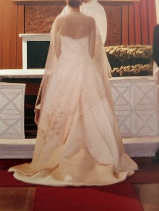 Vestido de Novia Blanco y Rosa