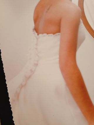 Vestido de Novia Blanco y Rosa