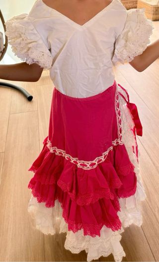 Traje Flamenca Hecho a Mano Talla 10/12